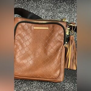 Steve Madden Brown Quilted Crossbody Bag